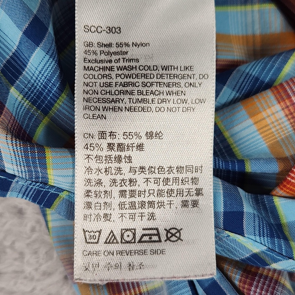 Marmot Shirt Mens XL Multicolor Plaid Short Sleeve Button Up Lightweight Casual - Picture 11 of 14